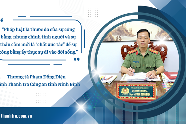 Chánh Thanh tra Công an Ninh Bình: Giải quyết khiếu nại, tố cáo không thể “đóng khung” tư duy theo lối mòn