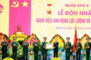 Thủ tướng Lê Minh Hưng trao danh hiệu Anh hùng LLVT Nhân dân cho Quân khu 4
