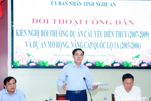 Nghệ An: Chủ tịch UBND tỉnh đối thoại với 108 hộ dân để “gỡ vướng” mặt bằng Quốc lộ 1A