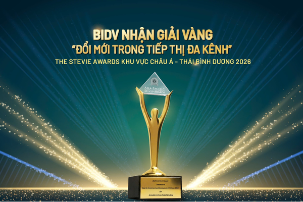 BIDV đạt giải Vàng The Stevie Awards về truyền thông giáo dục tài chính