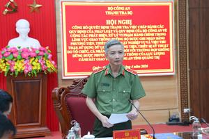 Thanh tra Bộ Công an: Công bố quyết định thanh tra tại Công an tỉnh Quảng Trị