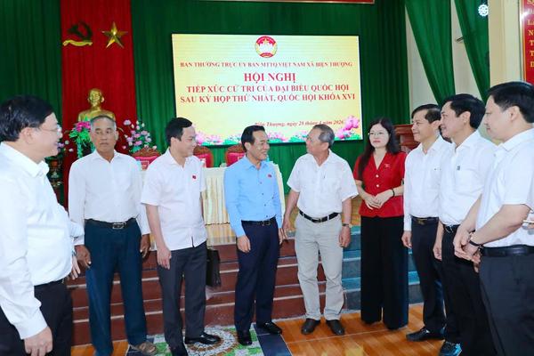 Bí thư Tỉnh ủy Thanh Hóa tiếp xúc cử tri tại xã Biện Thượng