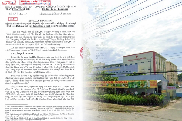 Thanh tra TP Cần Thơ đã phát hiện những vi phạm nào tại Bệnh viện Đa khoa Hậu Giang?