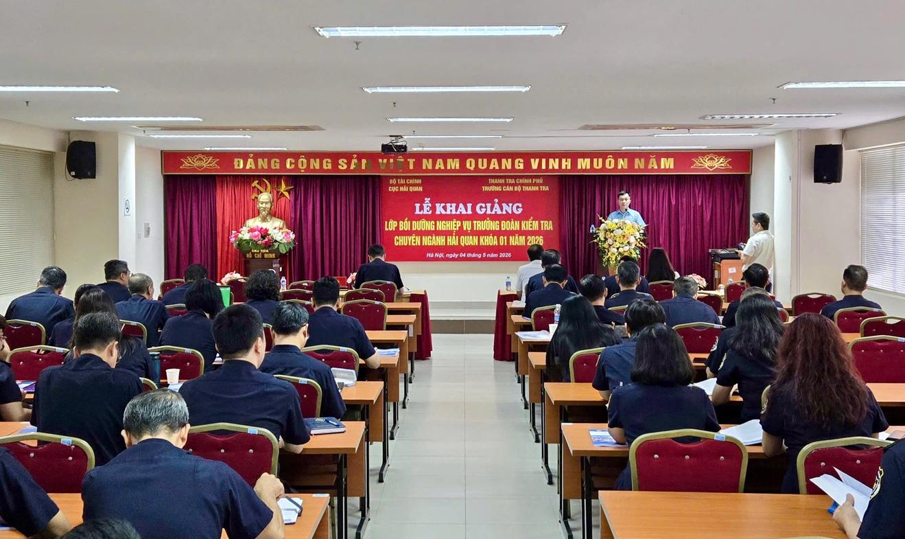 Khai giảng lớp bồi dưỡng Trưởng đoàn kiểm tra chuyên ngành Hải quan khóa 1/2026