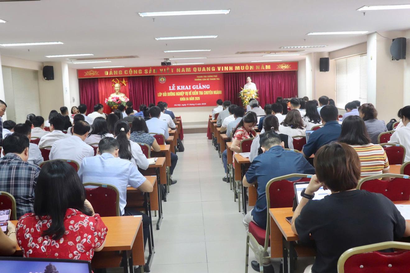 Gần 120 học viên tham gia lớp bồi dưỡng nghiệp vụ kiểm tra chuyên ngành Khóa 04/2026