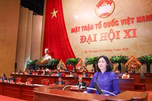 Bà Bùi Thị Minh Hoài giữ chức Chủ tịch UBTƯ MTTQ Việt Nam khóa mới