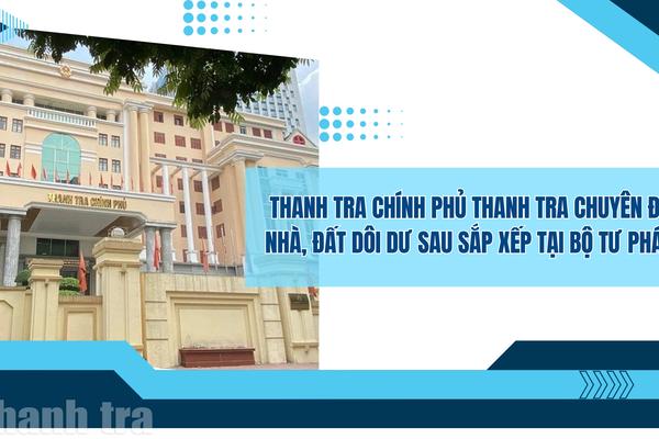 Thanh tra chuyên đề nhà, đất dôi dư sau sắp xếp tại Bộ Tư pháp