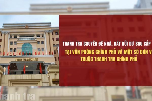 Thanh tra chuyên đề nhà, đất dôi dư sau sắp xếp tại Văn phòng Chính phủ và một số đơn vị thuộc Thanh tra Chính phủ