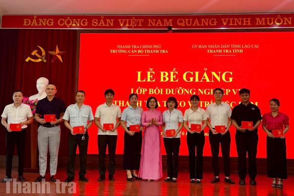 Lào Cai bế giảng lớp bồi dưỡng nghiệp vụ thanh tra viên chính K03-2026