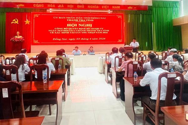 Đồng Nai công bố danh mục 13 thủ tục hành chính  lĩnh vực thanh tra