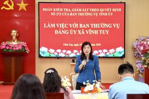 Tuyên Quang: Đoàn kiểm tra, giám sát yêu cầu xã Vĩnh Tuy làm rõ những khó khăn sau phân cấp
