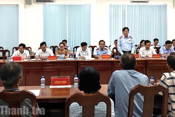 Chánh Thanh tra tỉnh Đồng Tháp tiếp 14 công dân liên quan KCN Long Giang