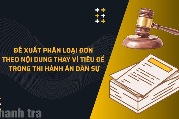 Đề xuất phân loại đơn theo nội dung thay vì tiêu đề trong thi hành án dân sự