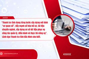 Thanh tra tỉnh Bắc Ninh xử lý 100% văn bản trên môi trường điện tử