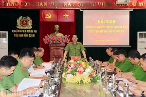 Thanh tra Bộ Công an: Công bố quyết định thanh tra đối với Trại giam Vĩnh Quang