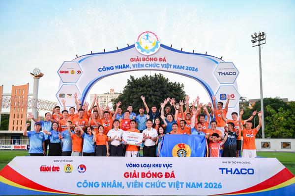Công đoàn Ngân hàng Việt Nam vô địch vòng loại phía Bắc Giải bóng đá công nhân, viên chức 2026