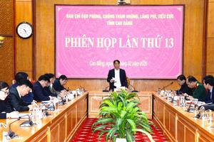 Cao Bằng: Thanh tra tỉnh giữ vai trò trung tâm trong triển khai nhiệm vụ phòng, chống tham nhũng