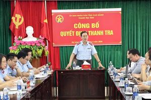 Cao Bằng: Điều chỉnh kế hoạch thanh tra để tránh chồng chéo, trùng lắp