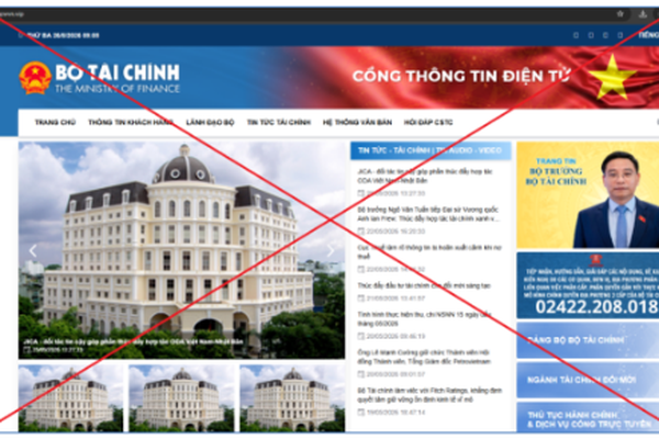 Cảnh báo lừa đảo, giả mạo Bộ Tài chính trên không gian mạng