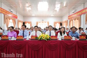 Chánh Thanh tra tỉnh dự sơ kết 1 năm vận hành mô hình chính quyền địa phương 2 cấp tại xã Đức Huệ