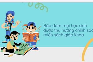 Bảo đảm học sinh được thụ hưởng chính sách miễn phí sách giáo khoa