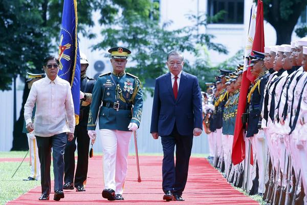 Lễ đón Tổng Bí thư, Chủ tịch nước Tô Lâm thăm cấp Nhà nước Philippines