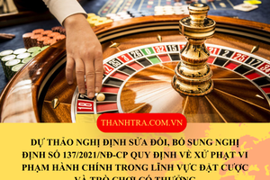 Thanh tra Chính phủ góp ý hoàn thiện quy định xử phạt trong lĩnh vực casino, đặt cược