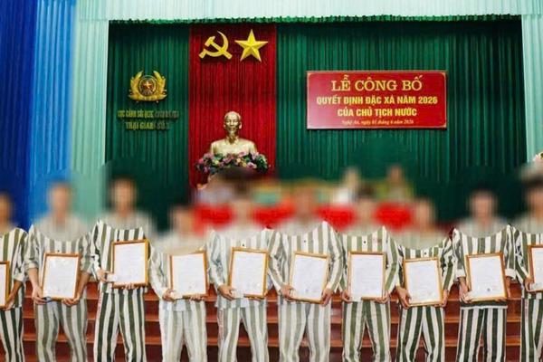 334 phạm nhân ở Nghệ An được đặc xá