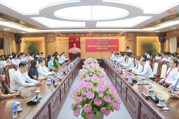 Hà Tĩnh: Điều động, luân chuyển nhiều cán bộ lãnh đạo chủ chốt