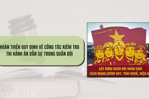 Hoàn thiện quy định về công tác kiểm tra thi hành án dân sự trong quân đội