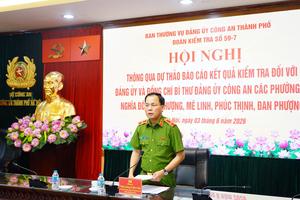 Đảng ủy Công an Hà Nội: Thông qua dự thảo kết quả kiểm tra Đảng ủy, Bí thư Đảng ủy công an 5 phường, xã