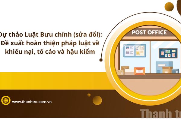 Dự thảo Luật Bưu chính (sửa đổi): Đề xuất hoàn thiện pháp luật về khiếu nại, tố cáo và hậu kiểm