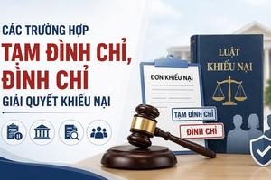 Các trường hợp tạm đình chỉ, đình chỉ giải quyết khiếu nại