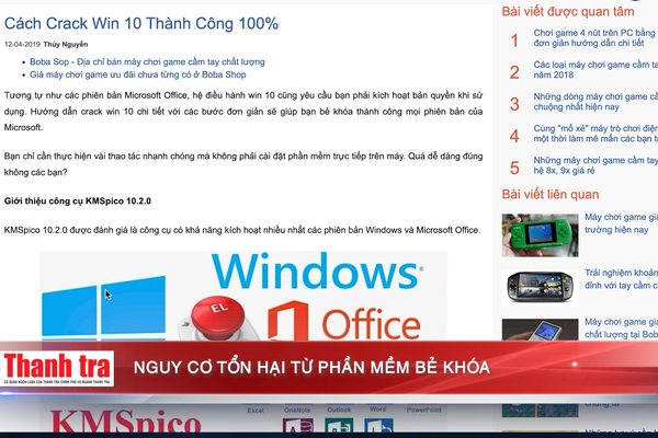 Nguy cơ tổn hại từ phần mềm bẻ khóa