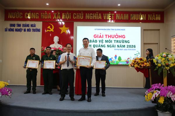 BSR xuất sắc đạt Giải thưởng Bảo vệ môi trường tỉnh Quảng Ngãi năm 2026
