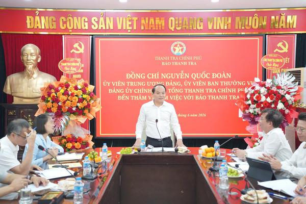 Tổng Thanh tra Chính phủ thăm, chúc mừng Báo Thanh tra nhân kỷ niệm 101 năm Ngày Báo chí Cách mạng Việt Nam