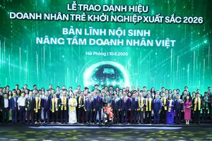 Phó Thủ tướng Nguyễn Văn Thắng dự lễ trao danh hiệu Doanh nhân trẻ khởi nghiệp xuất sắc 2026