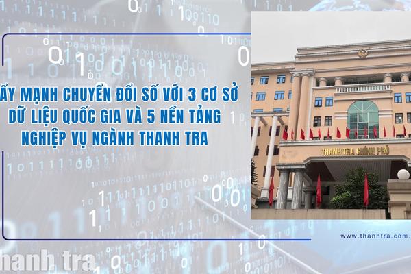 Đẩy mạnh chuyển đổi số với 3 cơ sở dữ liệu quốc gia và 5 nền tảng nghiệp vụ ngành Thanh tra
