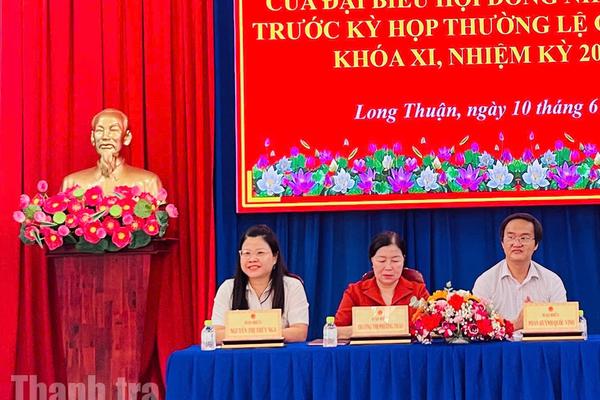 Chánh Thanh tra tỉnh Tây Ninh tiếp xúc cử tri xã Long Thuận và Long Chữ