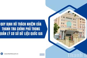 Quy định rõ trách nhiệm của Thanh tra Chính phủ trong quản lý Cơ sở dữ liệu quốc gia