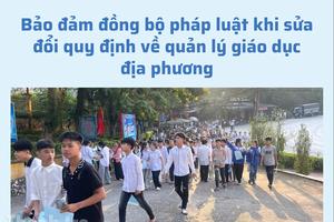 Bảo đảm đồng bộ pháp luật khi sửa đổi quy định về quản lý giáo dục địa phương