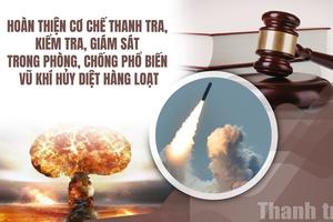 Hoàn thiện cơ chế thanh tra, kiểm tra, giám sát trong phòng, chống phổ biến vũ khí hủy diệt hàng loạt