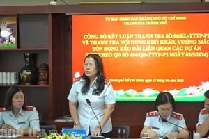 Thêm 26 dự án có khó khăn, vướng mắc và tồn đọng kéo dài được Thanh tra TPHCM gỡ vướng