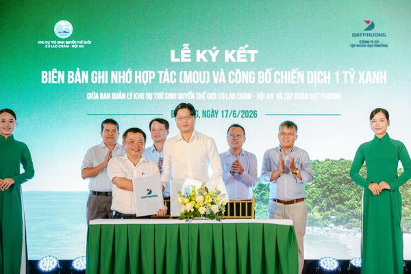 Đạt Phương khởi động chiến dịch “1 tỷ xanh” góp phần bảo tồn hệ sinh thái Cù Lao Chàm
