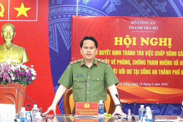 Thanh tra Bộ Công an: Công bố quyết định thanh tra tại Công an thành phố Đà Nẵng