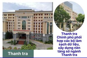Thanh tra Chính phủ phối hợp các bộ làm sạch dữ liệu, xây dựng nền tảng số ngành Thanh tra