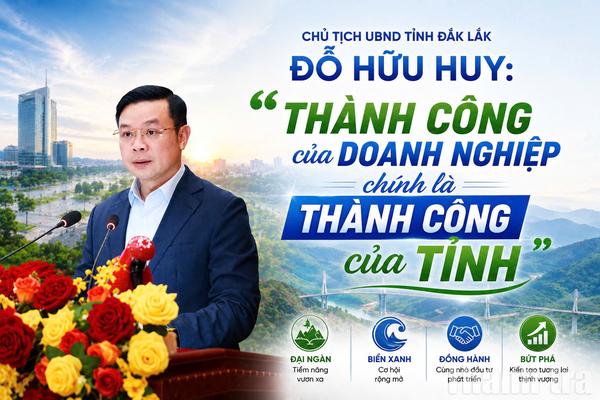 Chủ tịch UBND tỉnh Đắk Lắk Đỗ Hữu Huy: Thành công của doanh nghiệp chính là thành công của tỉnh