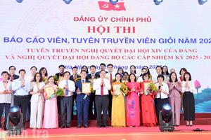 Toàn cảnh Hội thi Báo cáo viên, Tuyên truyền viên giỏi Đảng bộ Chính phủ năm 2026