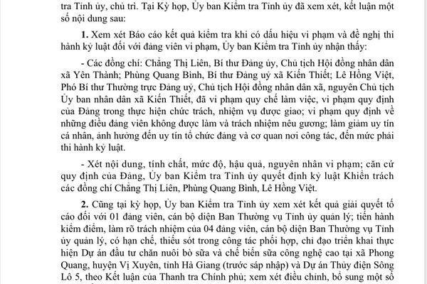 Tuyên Quang: Kiểm điểm cán bộ liên quan kết luận của Thanh tra Chính phủ
