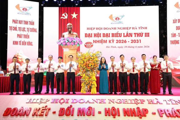 Hà Tĩnh: Ông Nguyễn Anh Thắng được bầu làm Chủ tịch Hiệp hội Doanh nghiệp tỉnh